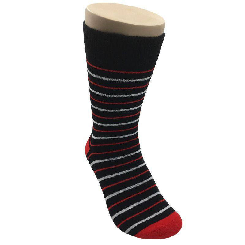 Stribede strømper Rød/Sort 40-46