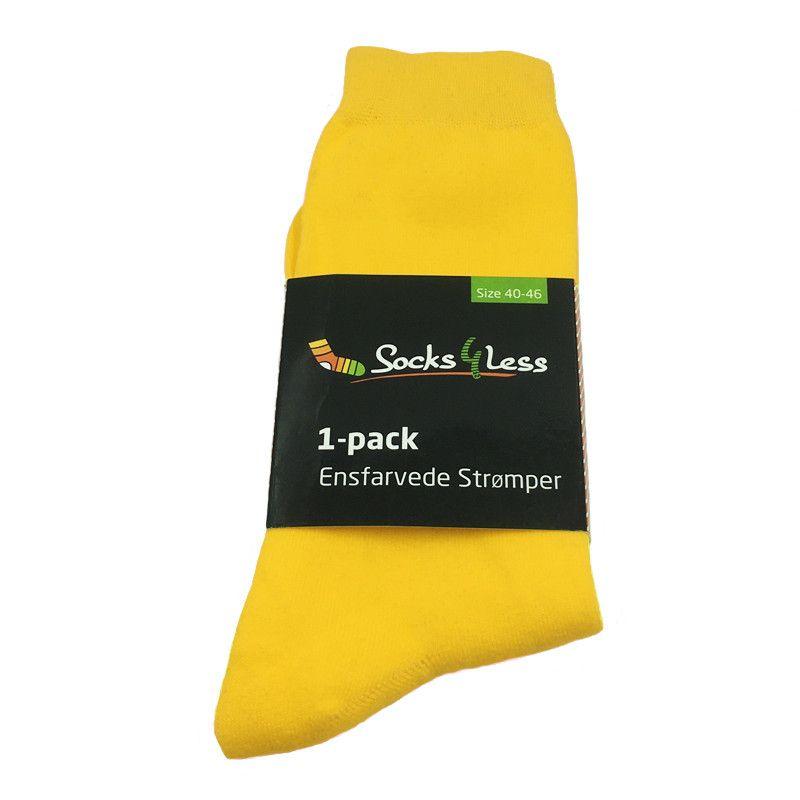 Gul strømpe forsiden