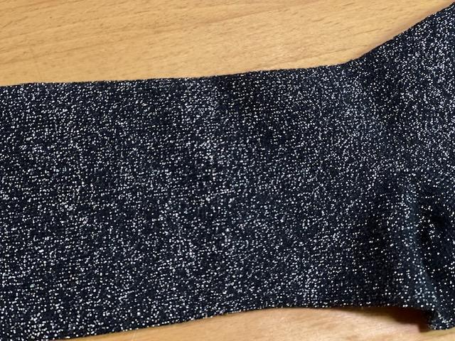 Blå glitter strømpe
