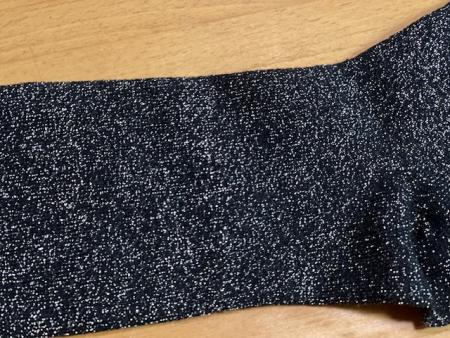 Blå glitter strømpe