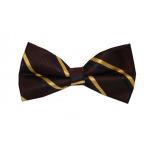 Bordeaux butterfly med guld og blaa striber