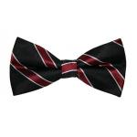 Sort butterfly med Bordeaux/Hvide striber