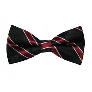 Sort butterfly med Bordeaux/Hvide striber