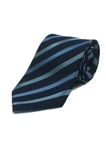 Billede af Blåt slips med blå striber