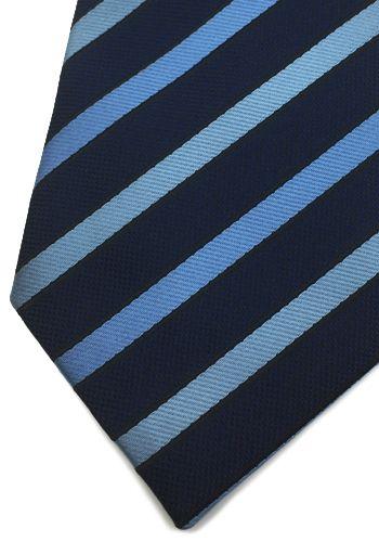 Billigt Blåt slips med blå striber
