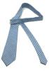 Blåt kvalitets slips med sølv mønster