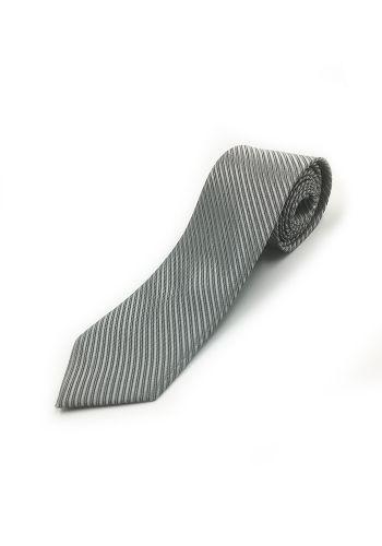 Sølv slips med sølv striber
