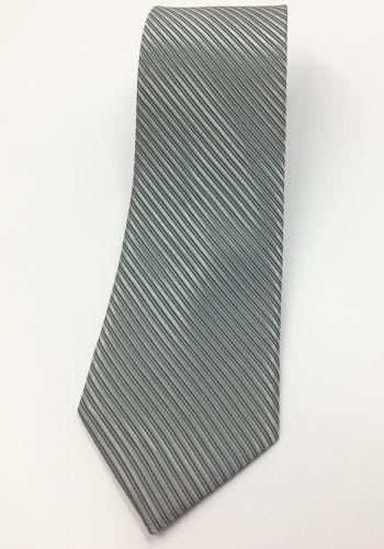 Billigt Sølv slips med sølv striber