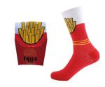 Strømper med Pommes frites på.