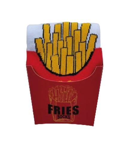 Strømper lavet som Pommes frites bakke.