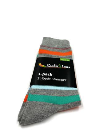 Indpakning af strømpen Lyn striber