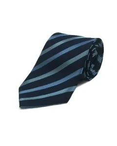 Blåt slips med blå striber