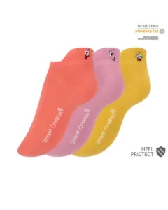 Funny faces 3 farver ankelstrømper