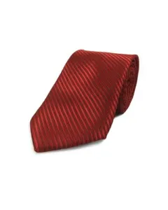 Rødt Slips med sort strib
