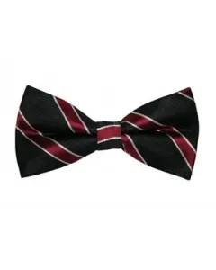 Sort butterfly med Bordeaux/Hvide striber