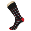 Billige stribede strømper Rød/Sort 40-46