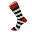 Stribede kvalitets strømper Rød/Hvid 40-46