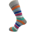 Strømpen med striber i mange farver