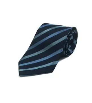 Blåt slips med blå striber