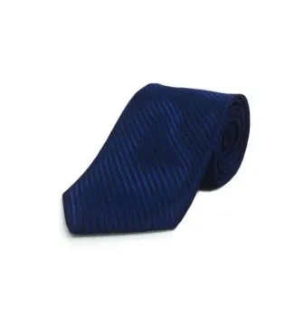 Blåt Slips med sort strib