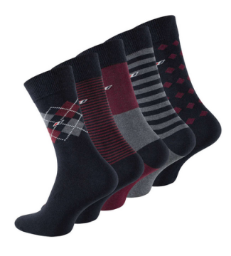 Dark Mix 5 pak. str. 39–42 strømper