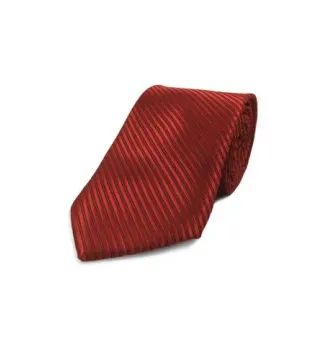 Rødt Slips med sort strib