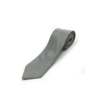 Sølv Slips med sølv striber