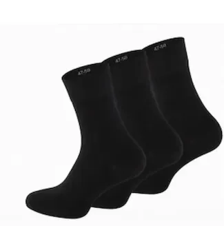 Store Sorte Herrestrømper 3 Par – Str. 47-50