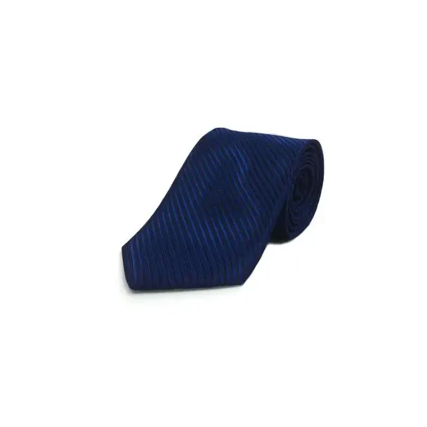 Blåt Slips med sort strib