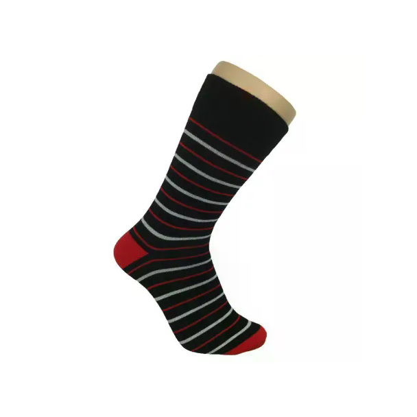 Stribede sokker Rød/Sort 40-46